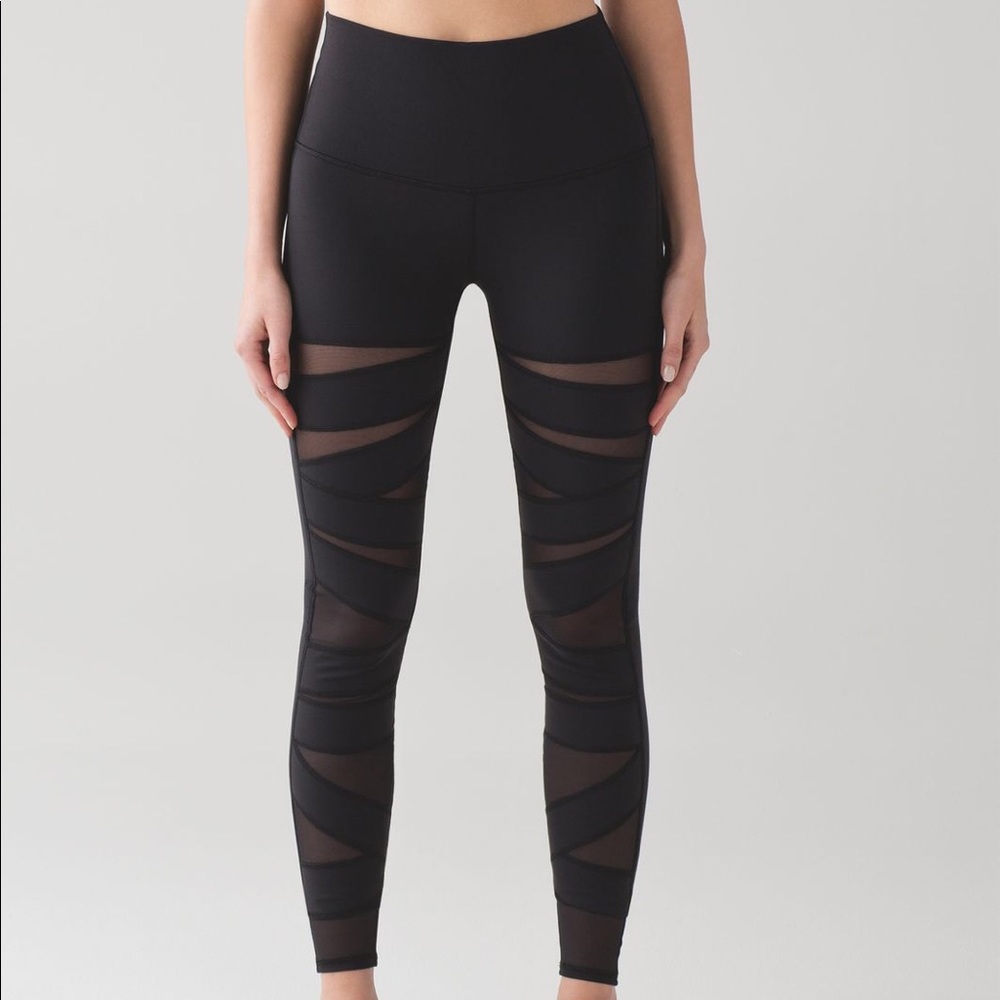 Lululemon Wunder Under Hi Rise Tech Mesh Legging